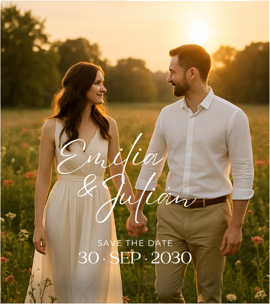 10x "Save the Date" Fotomagnete